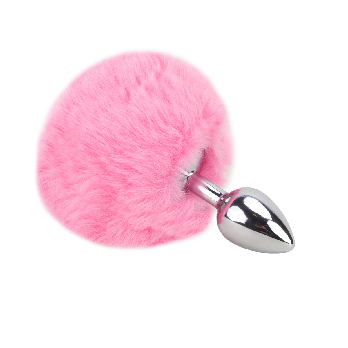 Plug Anal Tamanho "P" em Metal com Pompom - Anal Plug Stainless | 5,8 x 2,7 cm | Disponível em 7 Cores - 3