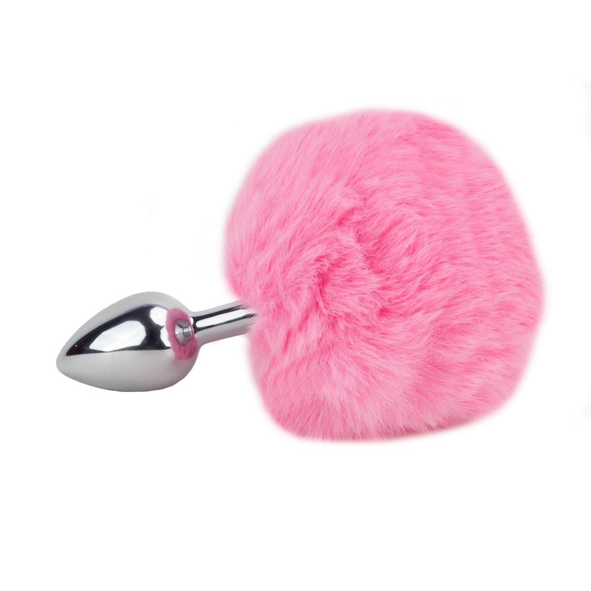 Plug Anal Tamanho "P" em Metal com Pompom - Anal Plug Stainless | 5,8 x 2,7 cm | Disponível em 7 Cores - 4