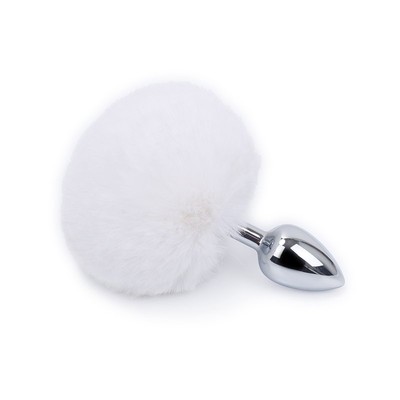Foto 4 do produto Plug Anal Tamanho "P" em Metal com Pompom - Anal Plug Stainless | 5,8 x 2,7 cm | Disponível em 7 Cores