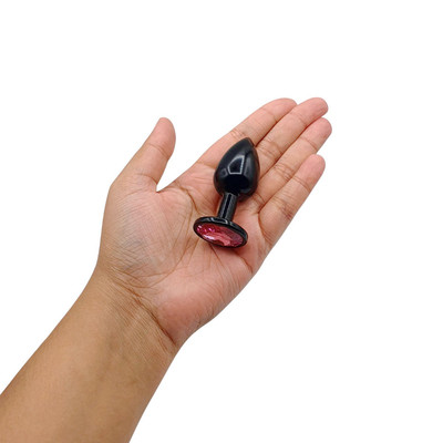 Foto 3 do produto Plug Anal em Metal no Tamanho ''P'' com Joia em sua Base - Seamless Butt Plug Starting | 5,6 x 2,7 cm | Disponível em 3 Cores