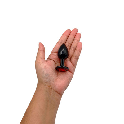 Foto 5 do produto Plug Anal em Metal no Tamanho ''P'' com Joia em sua Base - Seamless Butt Plug Starting | 5,6 x 2,7 cm | Disponível em 3 Cores