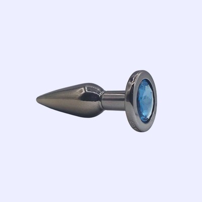 Plug Anal Ônix no Formato Cônico Slim com Detalhe de Pedra Brilhante na Base - Hard | 10 x 2,7 cm | Disponível em 3 Cores