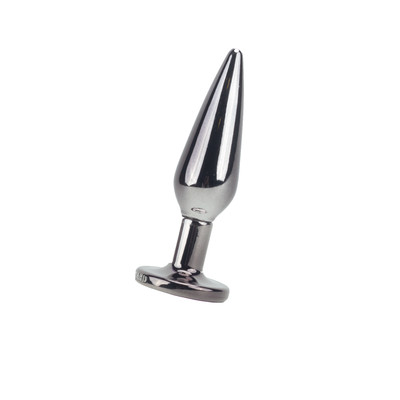 Plug Anal Ônix no Formato Cônico Slim com Detalhe de Pedra Brilhante na Base - Hard | 10 x 2,7 cm | Disponível em 3 Cores