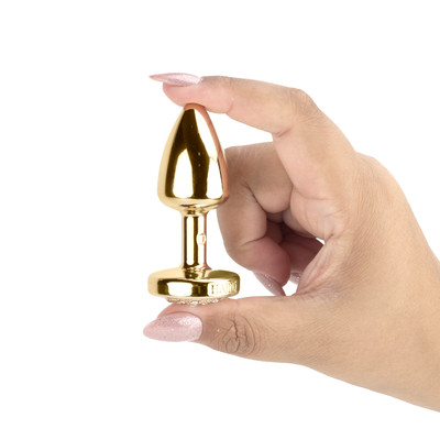 Plug Anal "P" em ABS Atóxico com Formato Cônico e Detalhes de Joias Cravejadas - Hard Less | 6 x 2,6 cm | Disponível em 14 Cores