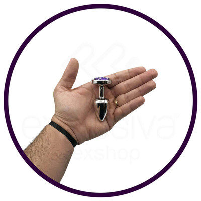 Foto 22 do produto Plug Anal "P" em ABS Atóxico com Formato Cônico e Detalhes de Jóias Cravejado - Hard Less | 5,4 x 2,6 cm | Disponível em 14 Cores