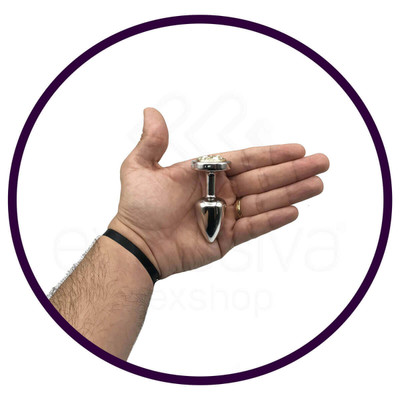 Foto 13 do produto Plug Anal "P" em ABS Atóxico com Formato Cônico e Detalhes de Jóias Cravejado - Hard Less | 5,4 x 2,6 cm | Disponível em 14 Cores