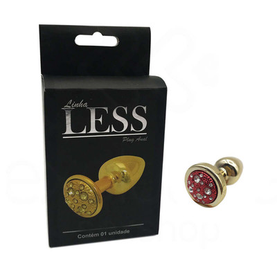 Foto 39 do produto Plug Anal "P" em ABS Atóxico com Formato Cônico e Detalhes de Jóias Cravejado - Hard Less | 5,4 x 2,6 cm | Disponível em 14 Cores