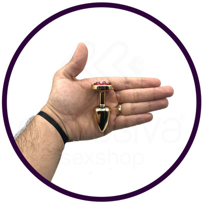 Foto 41 do produto Plug Anal "P" em ABS Atóxico com Formato Cônico e Detalhes de Jóias Cravejado - Hard Less | 5,4 x 2,6 cm | Disponível em 14 Cores