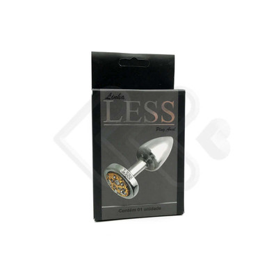 Plug Anal "P" em ABS Atóxico com Formato Cônico e Detalhes de Jóias Cravejado - Hard Less | 5,4 x 2,6 cm | Disponível em 14 Cores