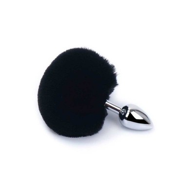 Plug Anal "P" em Aço Inoxidável com Pompom | 5,7 x 2,7 cm | Disponível em 8 Cores