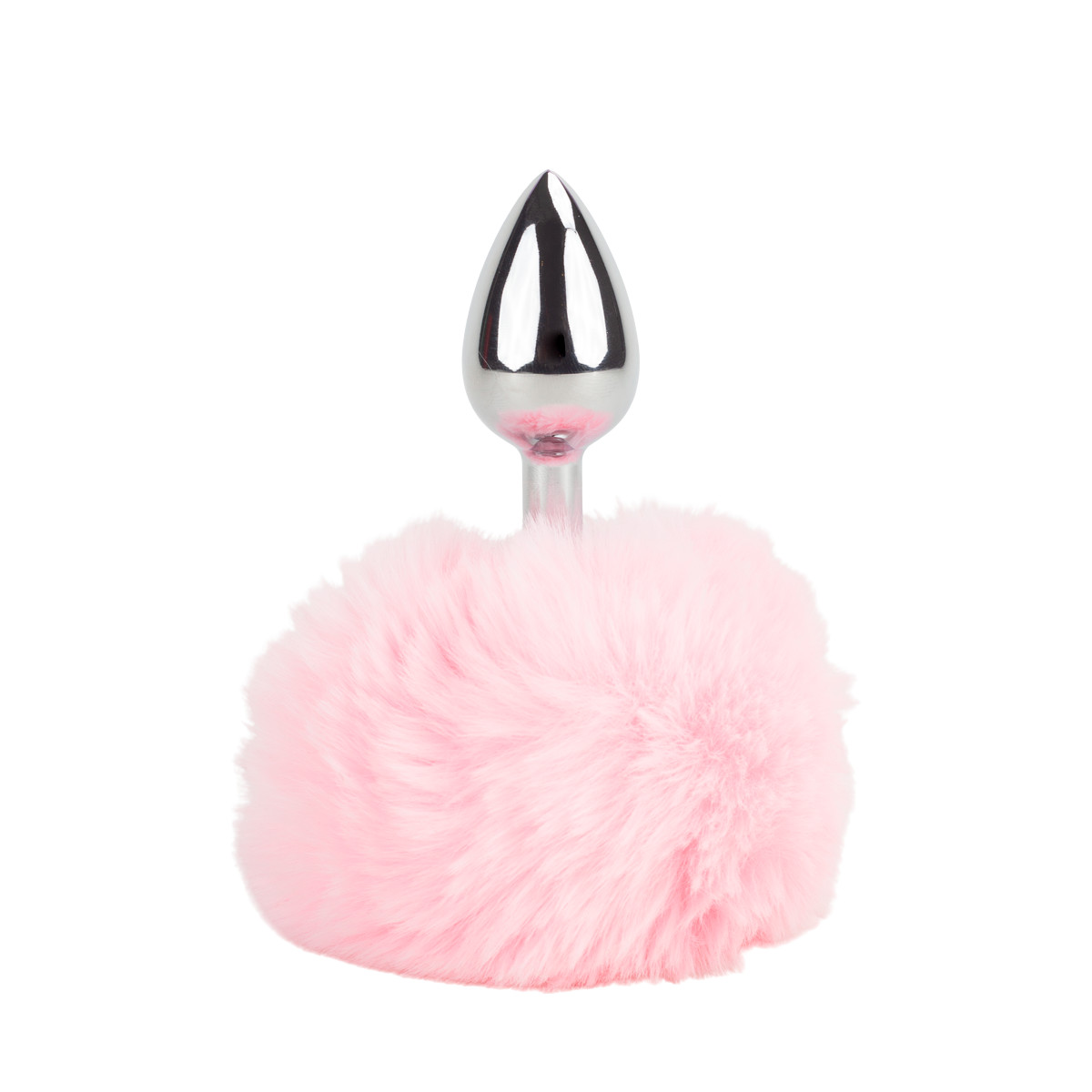 Plug Anal "P" em Aço Inoxidável com Pompom | 6 x 2,7 cm | Disponível em 8 Cores - 19