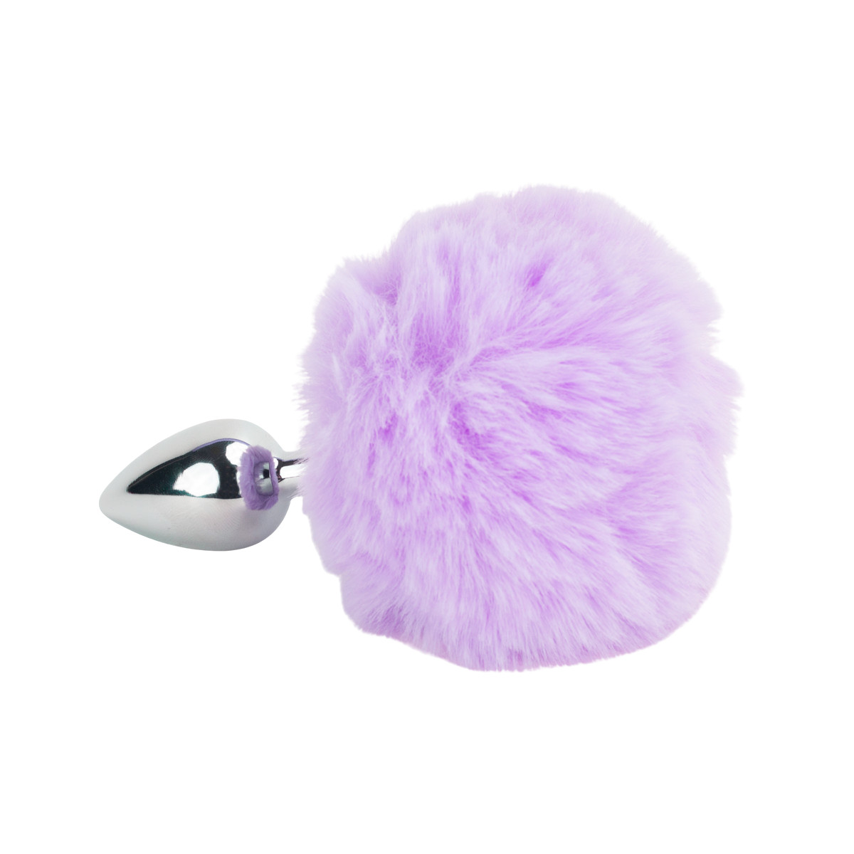 Plug Anal "P" em Aço Inoxidável com Pompom | 6 x 2,7 cm | Disponível em 8 Cores - 2