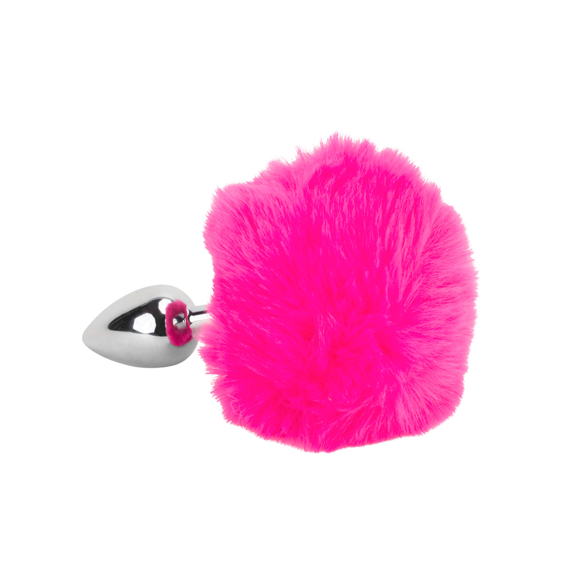 Plug Anal "P" em Aço Inoxidável com Pompom | 6 x 2,7 cm | Disponível em 8 Cores - 10