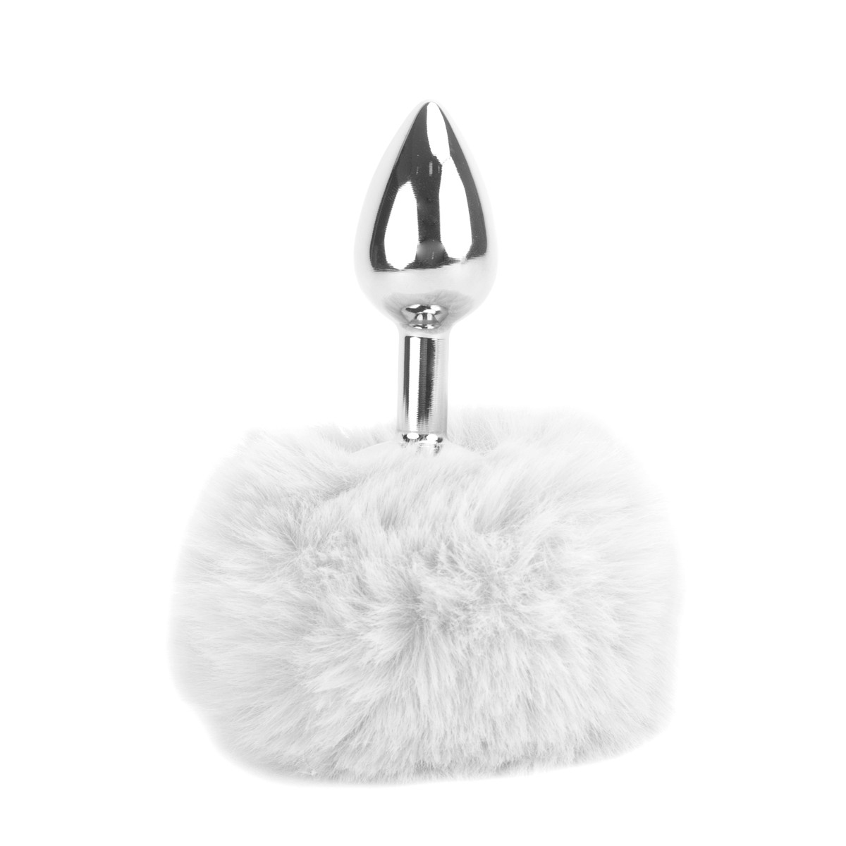 Plug Anal "P" em Aço Inoxidável com Pompom | 6 x 2,7 cm | Disponível em 8 Cores - 7