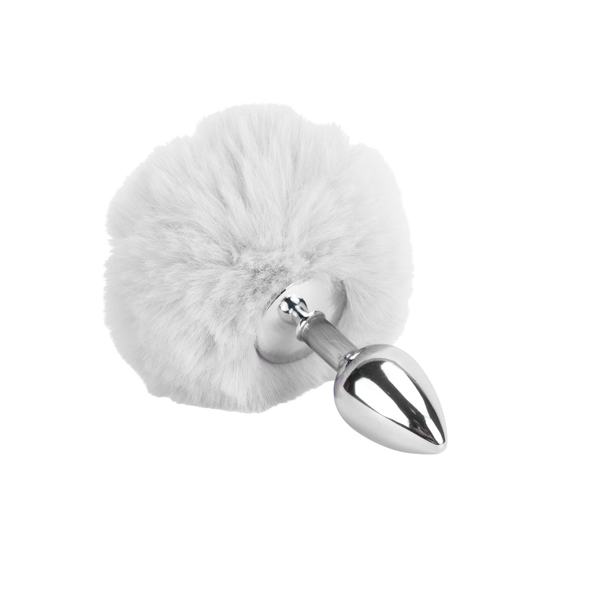 Plug Anal "P" em Aço Inoxidável com Pompom | 6 x 2,7 cm | Disponível em 8 Cores - 5