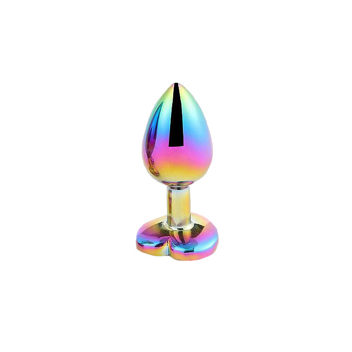 Plug Anal Colorido "P" em Aço com Joia na Base no Formato de Coração - Sexy Import | 6 x 2,7 cm | Disponível em 5 Cores - 2