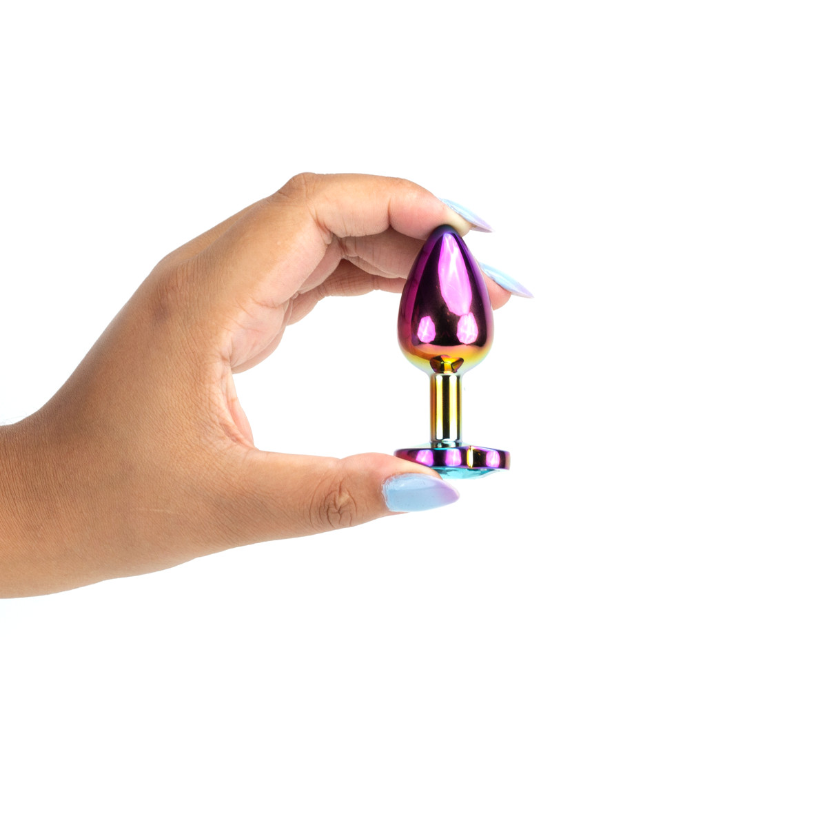 Plug Anal Colorido "P" em Aço com Joia na Base no Formato de Coração - Sexy Import | 6 x 2,7 cm | Disponível em 5 Cores - 8