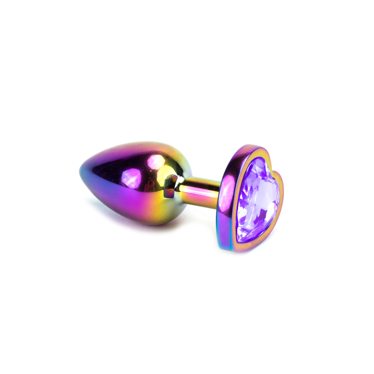 Plug Anal Colorido "P" em Aço com Joia na Base no Formato de Coração - Sexy Import | 6 x 2,7 cm | Disponível em 5 Cores - 6