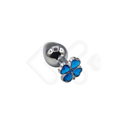 Foto 5 do produto Plug Anal "P"em Aço com Joias na Base no Formato de Trevo - Sexy Import | 6 x 2,7 cm | Disponível em 6 Cores