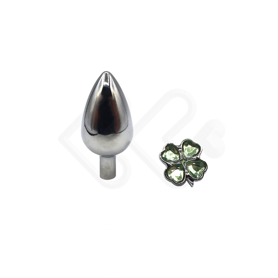 Plug Anal "P"em Aço com Joias na Base no Formato de Trevo - Sexy Import | 6 x 2,7 cm | Disponível em 6 Cores - 12