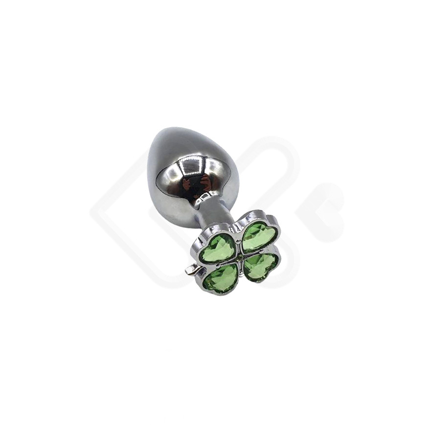 Plug Anal "P"em Aço com Joias na Base no Formato de Trevo - Sexy Import | 6 x 2,7 cm | Disponível em 6 Cores - 13