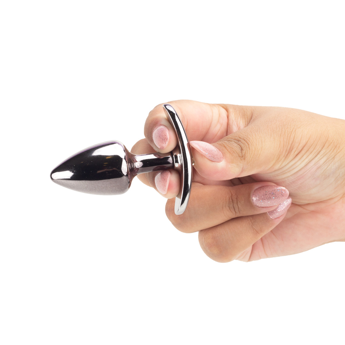 Plug Anal "P" Cônico em Metal com Strass e Base Removível - Hard | 5,8 x 2,6 cm | Disponível em 7 Cores - 16