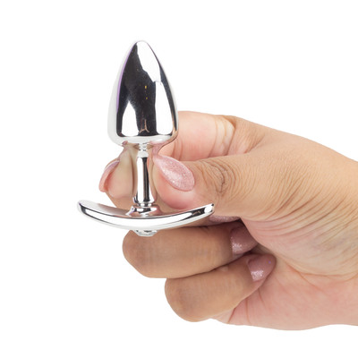 Plug Anal "P" Cônico em Metal com Strass e Base Removível - Hard | 5,8 x 2,6 cm | Disponível em 7 Cores