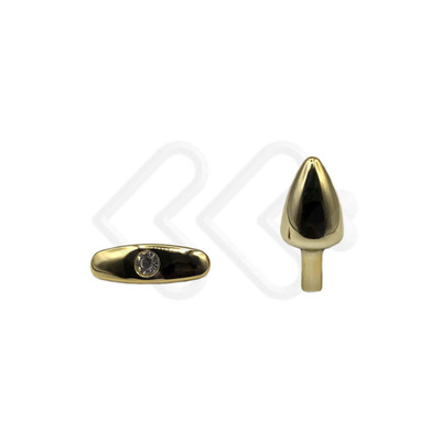 Foto 15 do produto Plug Anal "P" Cônico em Metal com Joia e Base Removível - Hard | 5,8 x 2,6 cm | Disponível em 7 Cores