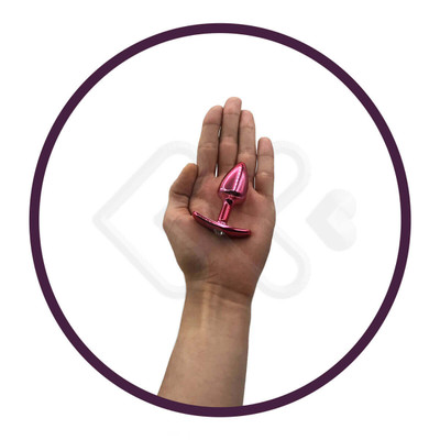 Plug Anal "P" Cônico em Metal com Joia e Base Removível - Hard | 5,8 x 2,6 cm | Disponível em 7 Cores