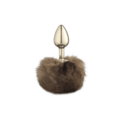Foto 2 do produto Plug Anal "P" Dourado com Rabo Pompom - Sexy Fantasy Lite | 5,7 x 2,6 cm