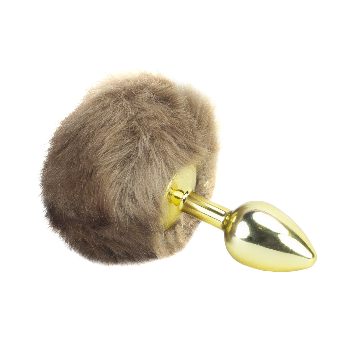 Plug Anal "P" Dourado com Rabo Pompom - Sexy Fantasy Lite | 5,7 x 2,6 cm - 3
