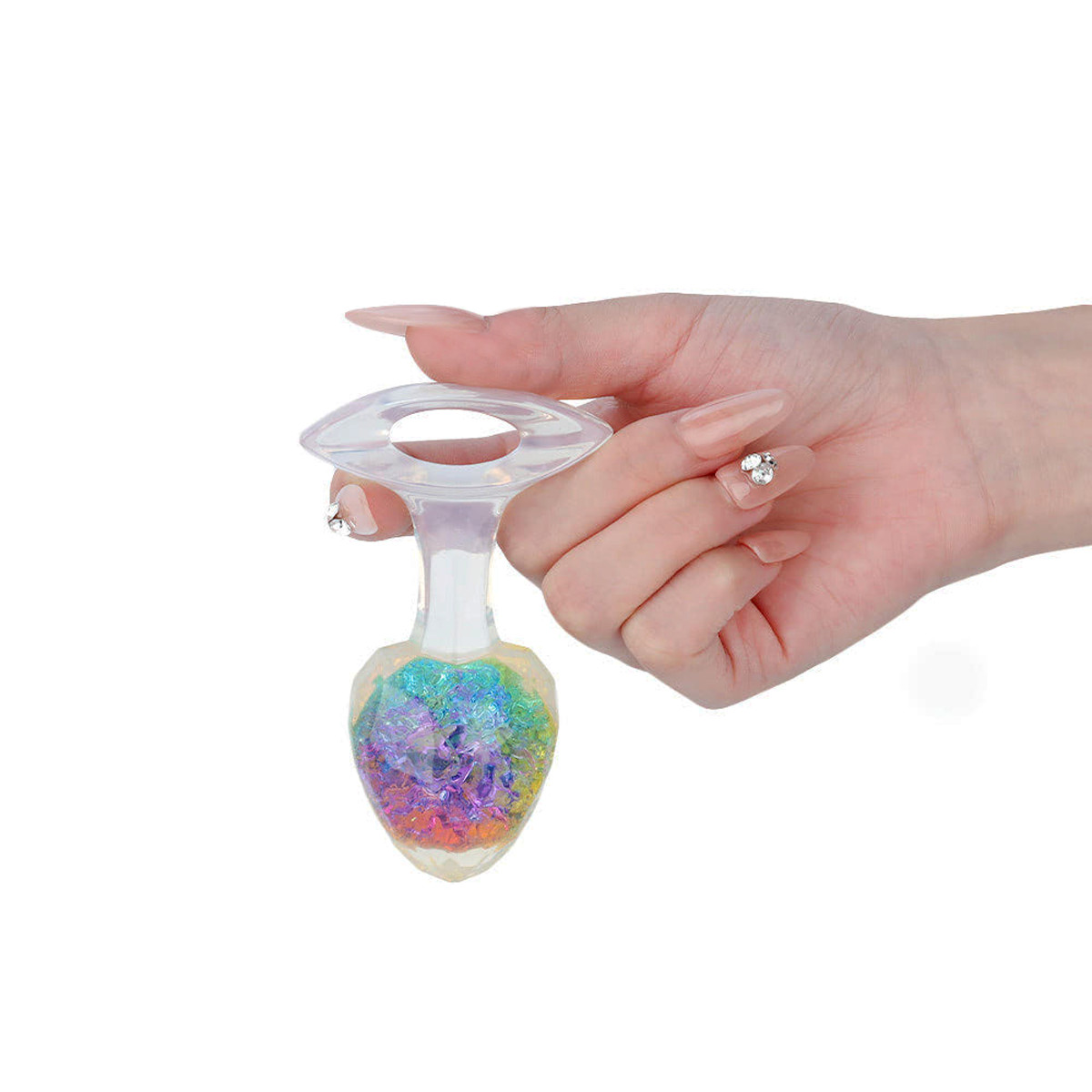 Plug Anal P em Formato Cônico de Diamante com Esfera Interna e Alça de Segurança - YouVibe | 6,4 x 3,2 cm | Disponível em 6 Cores - 9