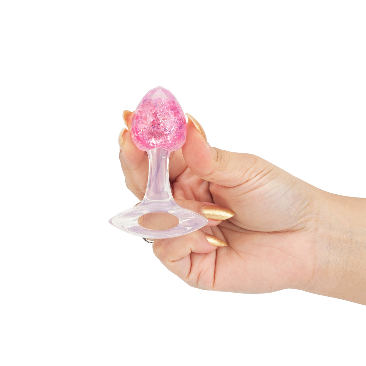 Plug Anal "P" em Formato Cônico de Diamante com Esfera Interna e Alça de Segurança - YouVibe | 6,4 x 3,2 cm | Disponível em 6 Cores - 21