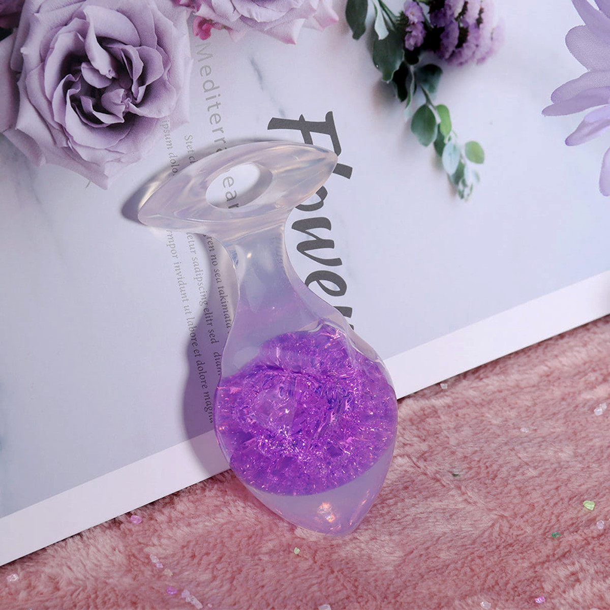 Plug Anal P em Formato Cônico, Silicone Platina com Esfera interna e Alça de Segurança - YouVibe | 6,5 x 3,3 cm | Disponível em 6 Cores - 20