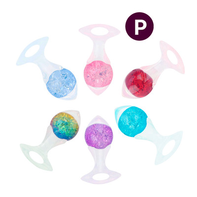 Plug Anal "P" em Formato Cônico, Silicone Platina com Esfera interna e Alça de Segurança - YouVibe | 6,5 x 3,3 cm | Disponível em 6 Cores