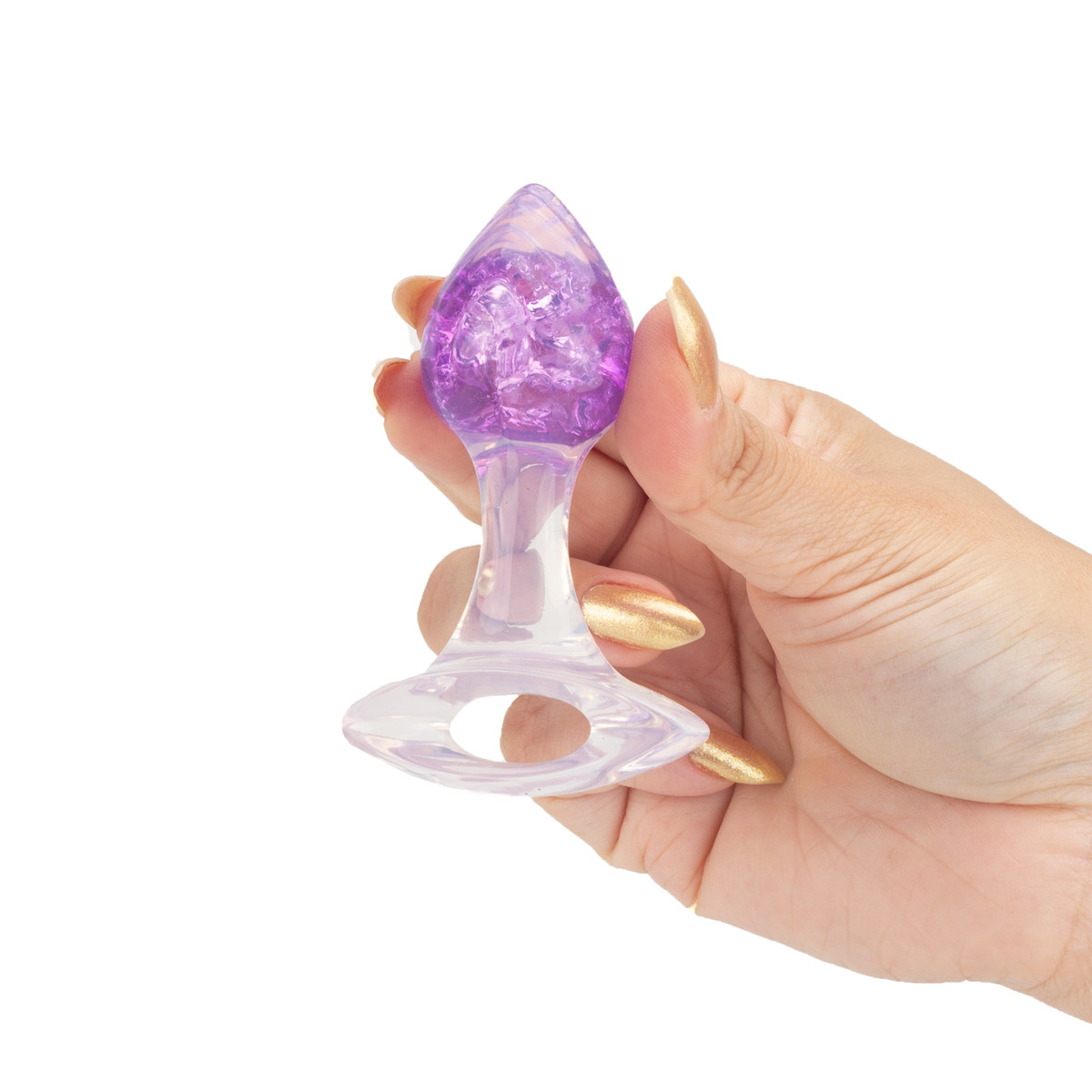 Plug Anal ''P'' de Silicone Platina Com Esfera de Vidro Interna, Alça e Detalhe de Coração - YouVibe | 6,7 x 3 cm | Disponível em 6 Cores - 20