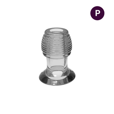 Foto 1 do produto Plug Anal ''P'' Vazado e Ranhuras em Alto Relevo em TPE - 5,2 x 3,6 cm