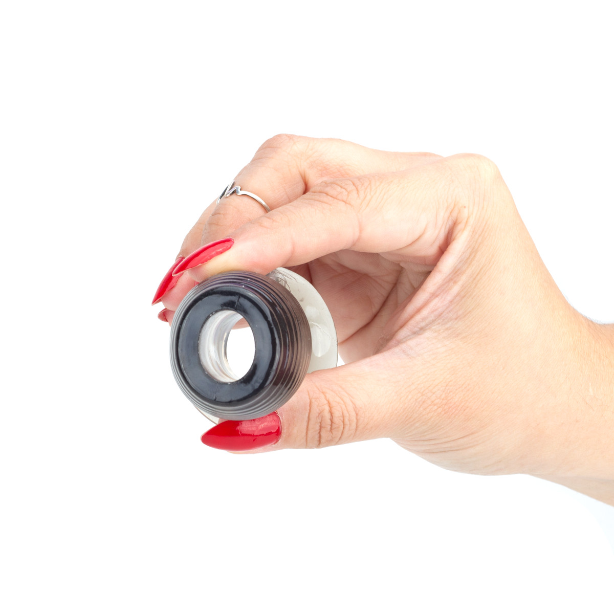 Plug Anal ''P'' Vazado e Ranhuras em Alto Relevo em TPE - 5,2 x 3,6 cm - 4