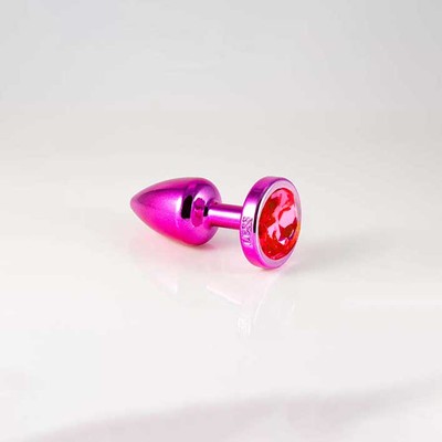 Foto 3 do produto Plug Anal Pink no tamanho "P" em ABS Atóxico com Formato Cônico e Detalhe de Joia - Hard Less | 6 x 2,6 cm | Disponivel em 5 Cores