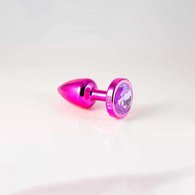 Foto 5 do produto Plug Anal Pink no tamanho "P" em ABS Atóxico com Formato Cônico e Detalhe de Joia - Hard Less | 6 x 2,6 cm | Disponivel em 5 Cores