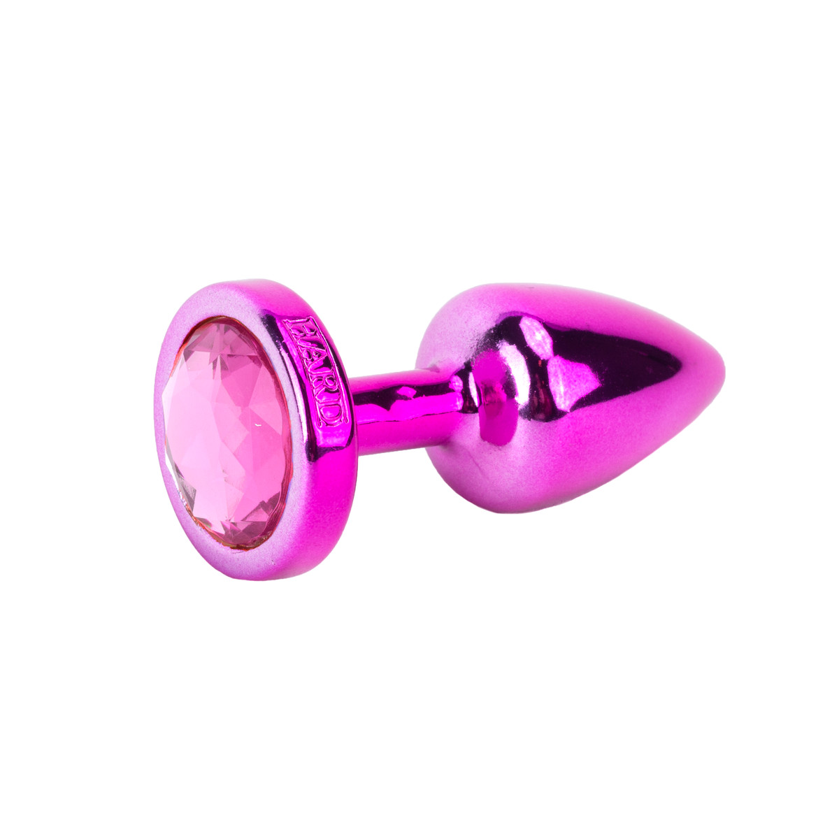 Plug Anal Pink no tamanho "P" em ABS Atóxico com Formato Cônico e Detalhe de Joia - Hard Less | 6 x 2,6 cm | Disponivel em 5 Cores - 5