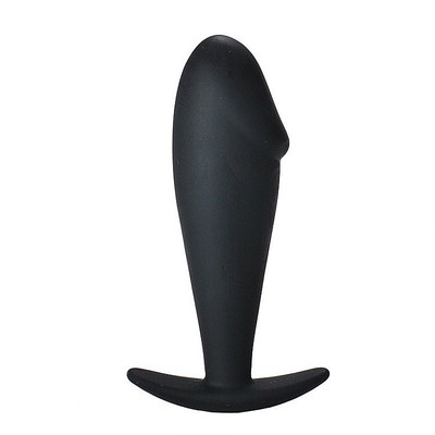Plug Anal com Ponta de Glande em Silicone Macio com Alça de Segurança - Sexy Import | 9,5 x 3 cm