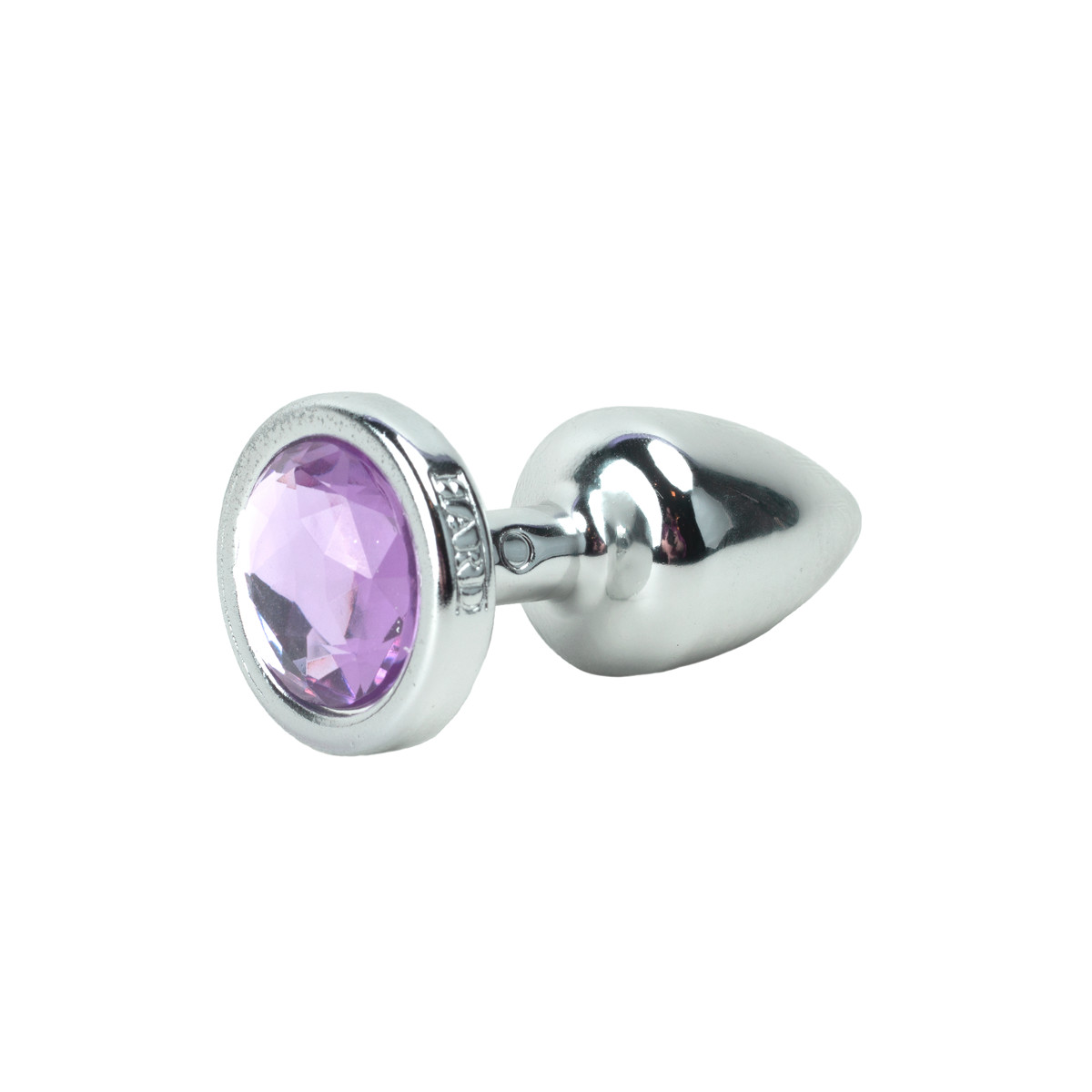 Plug Anal Prata no Tamanho "P" em ABS Atóxico com Formato Cônico e Detalhe de Joia - Hard Less | 6 x 2,6 cm | Disponível em 5 cores - 5