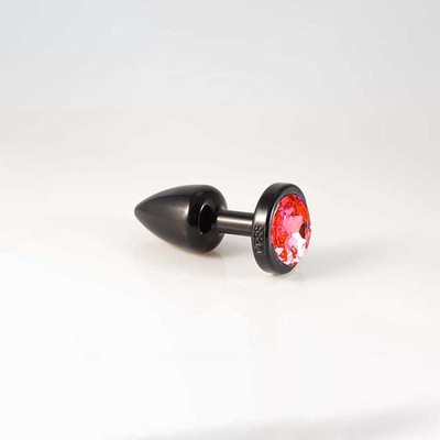 Foto 8 do produto Plug Anal Preto no tamanho "P" em ABS Atóxico com Formato Cônico e Detalhe de Joia - Hard Less | 6 x 2,6 cm | Disponivel em 7 Cores