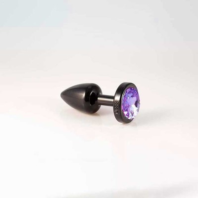 Foto 7 do produto Plug Anal Preto no tamanho "P" em ABS Atóxico com Formato Cônico e Detalhe de Joia - Hard Less | 6 x 2,6 cm | Disponivel em 7 Cores
