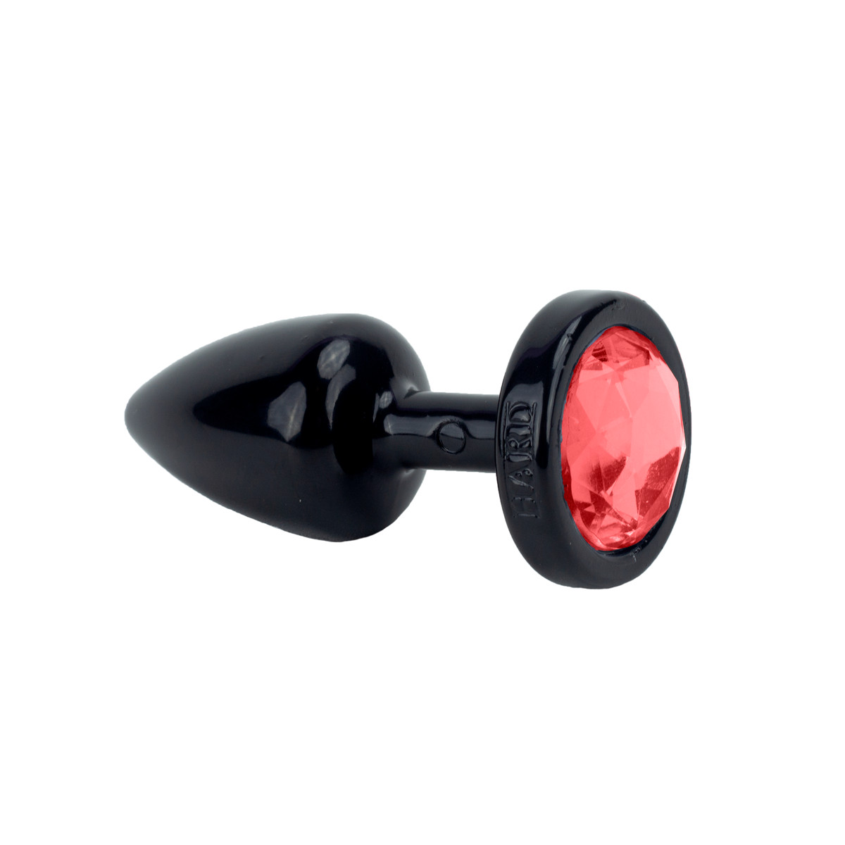 Plug Anal Preto no tamanho "P" em ABS Atóxico com Formato Cônico e Detalhe de Joia - Hard Less | 6 x 2,6 cm | Disponivel em 7 Cores - 5