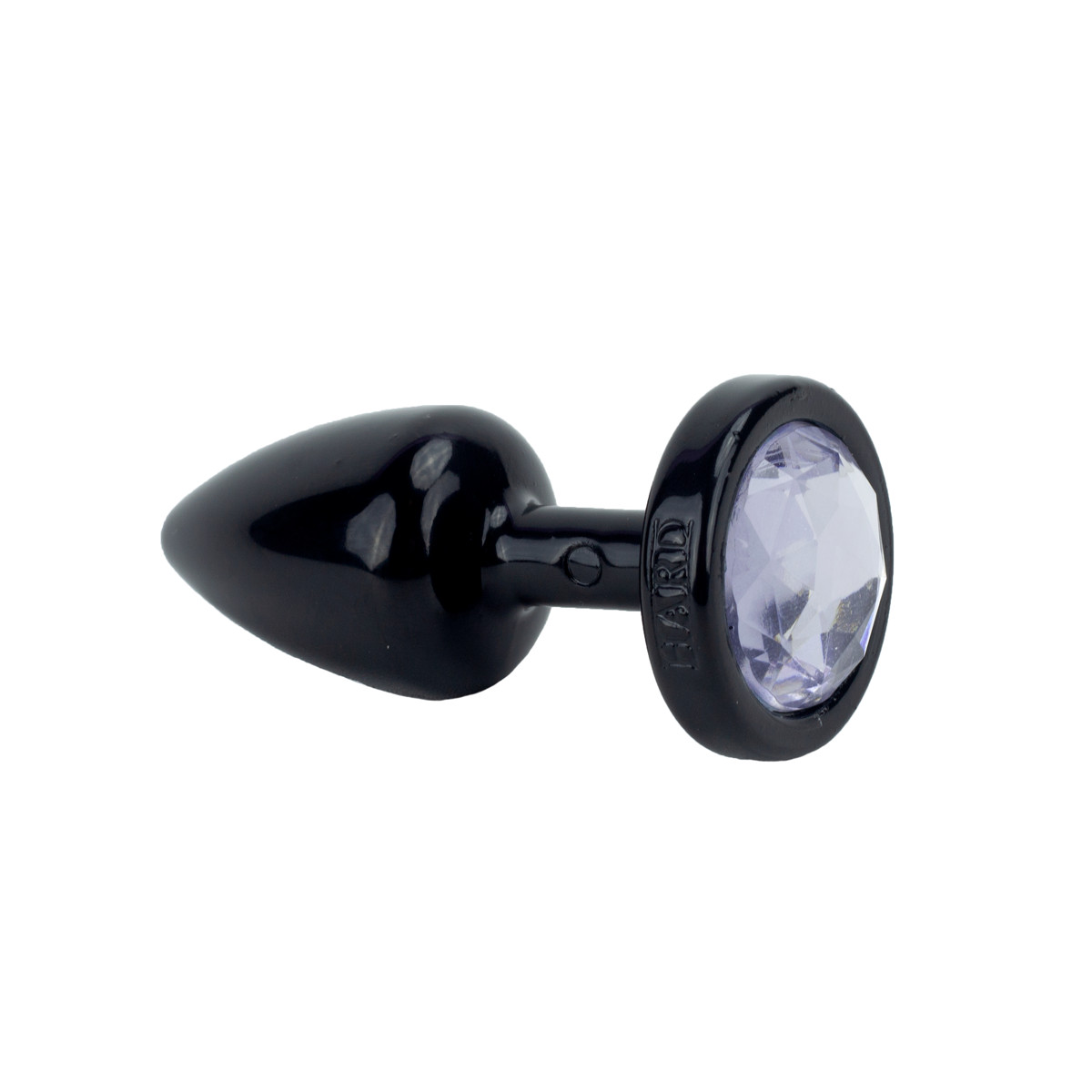 Plug Anal Preto no tamanho "P" em ABS Atóxico com Formato Cônico e Detalhe de Joia - Hard Less | 6 x 2,6 cm | Disponivel em 7 Cores - 7