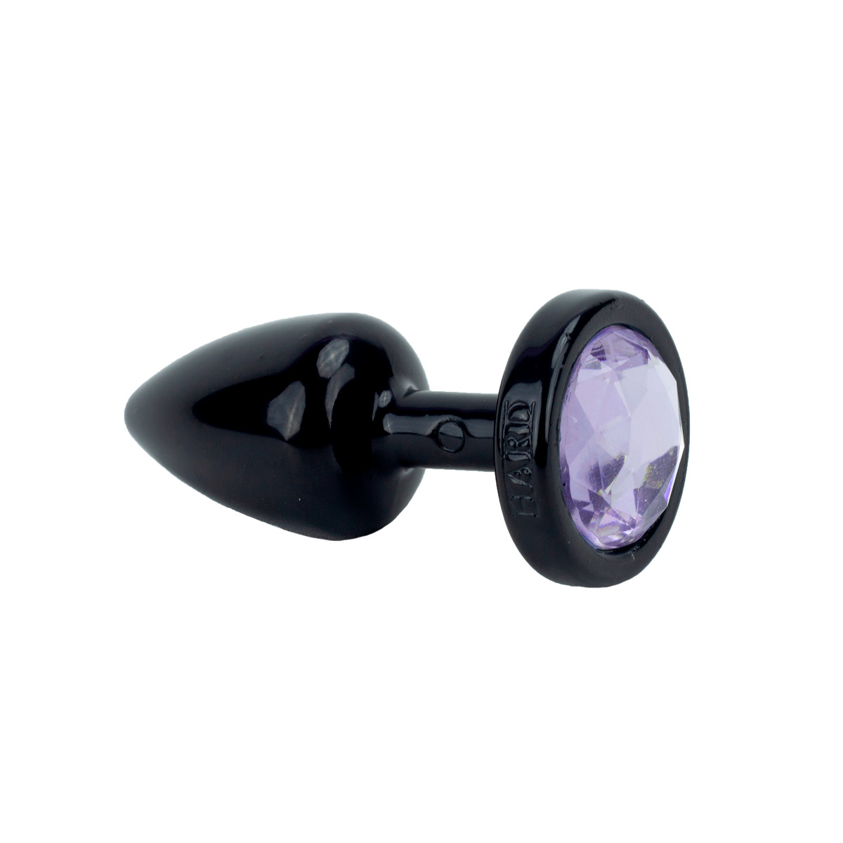 Plug Anal Preto no tamanho "P" em ABS Atóxico com Formato Cônico e Detalhe de Joia - Hard Less | 6 x 2,6 cm | Disponivel em 7 Cores - 2