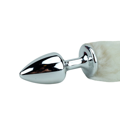 Foto 6 do produto Plug Anal em Metal no Tamanho P com Rabo Alongado - Hard | 5,7 x 2,6 cm | Disponível em 10 Cores
