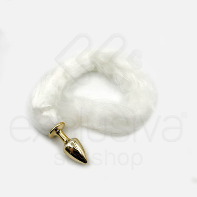 Foto 16 do produto Plug Anal em Metal no Tamanho P com Rabo Alongado - Hard | 5,7 x 2,6 cm | Disponível em 10 Cores